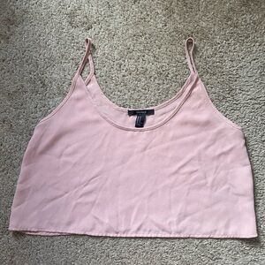 Forever 21 pink cropped tank top size medium